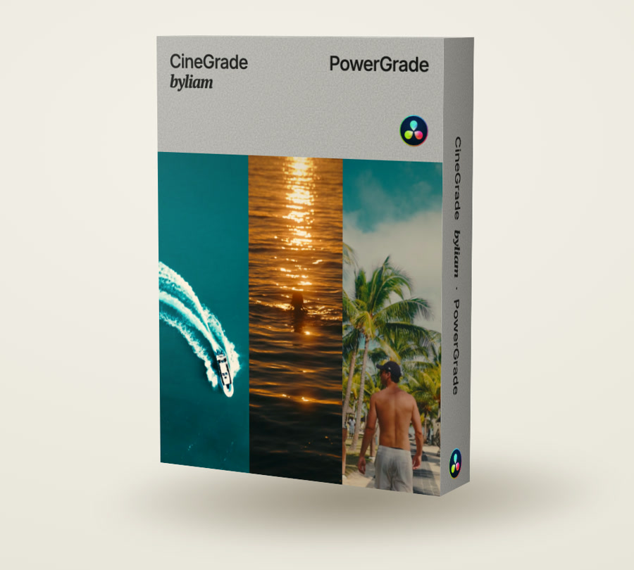 CineGrade byliam product box: PowerGrade for DaVinci Resolve.